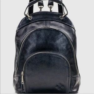 Black Patricia Nash Italian Leather Backpack/Purse